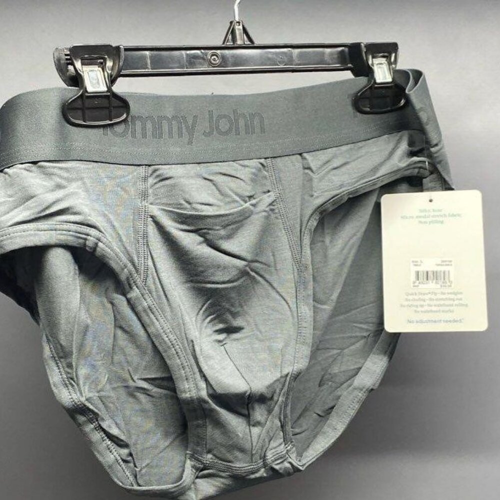 NWT Tommy John Men's Grey Turbulence Brief Size L